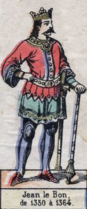 Porträt von Johann II. von Frankreich, bekannt als Johann der Gute (1319-1364). Illustration Ende des 19. Jahrhunderts von French School