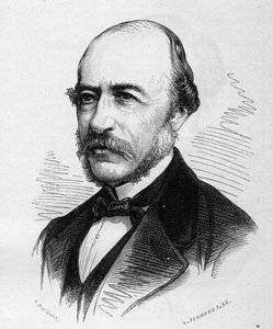 Porträt von Joseph Autran, französischer Dichter. Gravur in „Le Monde Illustré“ Nr. 1040 vom 17. März 1877