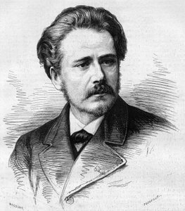 Porträt von Jules Massenet (1842-1912), französischer Komponist. Gravur in „Le Monde Illustré“ Nr. 1047 vom 5. Mai 1877.