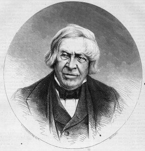 Porträt von Jules Michelet (1798-1874), französischer Historiker und Schriftsteller. Gravur in „Le Monde Illustré“ Nr. 879 vom 14. Februar 1874. von French School