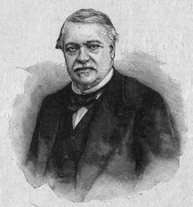 Porträt von Léon Say (1826-1896), französischer Ökonom und Politiker. Gravur in „La gazette du dimanche“ vom 30. April von French School