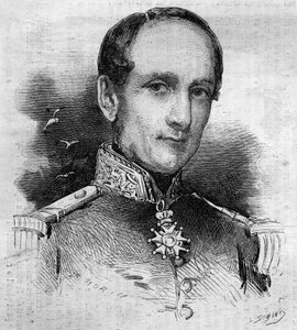 Porträt von Leopold Victor Charner (1797 - 1869), französischer Admiral. Gravur in Le Monde Illustré Nr. 186 vom 3. November 1860 von French School