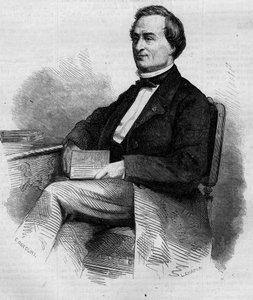 Porträt von Louis Bernard Bonjean (1804-1871), französischer Richter und Senator. Gravur in „Le Monde Illustré“ Nr. 309 vom 14. März 1863 von French School