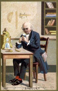 Porträt von Louis Bréguet. Chromolithografie des späten 19. Jahrhunderts
