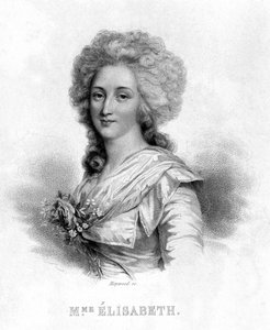 Porträt von Madame Elisabeth - in „Revolution française“ von Thiers. 19. Jahrhundert
