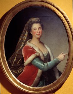 Porträt von Marie Desmares La Champmesle, Schauspielerin in der Rolle der Roxane von French School