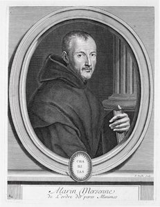Porträt von Marin Mersenne (1588-1648) graviert von Duflos