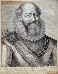 Porträt von Maximilian von Béthune, Herzog von Sully (1560-1641). Gravur des 17. Jahrhunderts. Pau, Musée du Château von French School