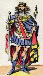 Porträt von Merowech III. (oder Merowig) (ca. 412-458), König der Franken von 448 bis 458.
