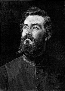 Porträt von Michel Alexandre Debaize (Abbé Debaize) (1845-1879), französischer Geistlicher und Reisender. Gravur in "Le Monde Illustré" Nr. 1194 vom 14. Februar 1880 von French School