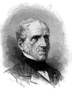 Porträt von Michel Charles (1793-1880), französischer Mathematiker. Gravur in „Le Monde Illustré“ Nr. 1240 vom 1. Januar 1881