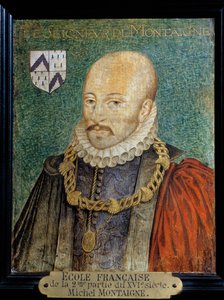 Porträt von Michel Eyquem, Herr von Montaigne (1533-1572) Anonymes Gemälde. Französische Schule. Chantilly, Musée Condé von French School