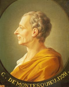 Porträt von Montesquieu (1689 - 1755) im Medaillon von French School