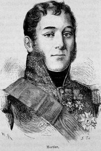 Porträt von Mortier, Herzog von Treviso (1768 - 1835), Marschall von Frankreich, getötet während des Angriffs von Fieschi - in „L