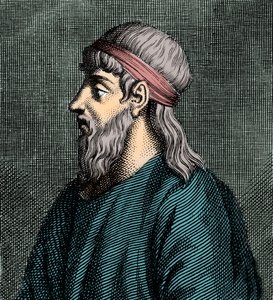 Porträt von Parmenides von Elea (fl. 5. Jh. v. Chr.), griechischer Philosoph