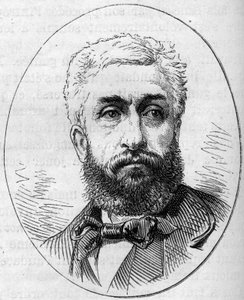 Porträt von Philippe Rousseau (1816-1888), französischer Maler. Gravur in „Le Monde Illustré“ Nr. 890 vom 2. Mai 1874 von French School