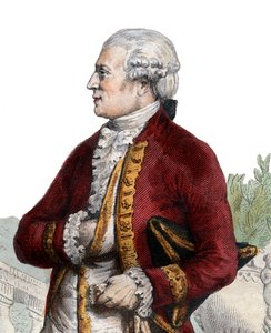 Porträt von Pierre Augustin Caron de Beaumarchais (1732-1799), französischer Uhrmacher, Erfinder, Musiker, Diplomat und Schriftsteller