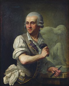 Porträt von Pierre Julien (1731-1804) bei der Arbeit, ca. 1770