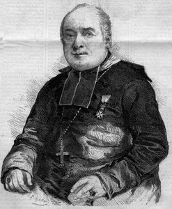 Porträt von Pierre Louis Coeur (1805-1860), Bischof von Troyes (Stich in „Le Monde Illustré“ Nr. 184 vom 20. Oktober 1860) von French School