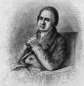 Porträt von Pierre Simon Ballanche (1776-1847), französischer Schriftsteller und Philosoph. Gravur von Bocour in „Le Magasin Picturesque“