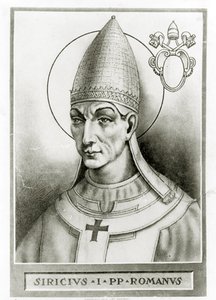 Porträt von Papst Siricius (um 1835) von French School
