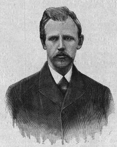Porträt von Fridtjof Nansen (1861-1930), norwegischer Entdecker. Gravur in „La gazette du dimanche“ vom 5. März