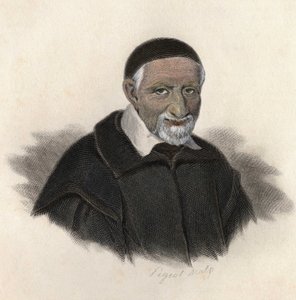 Porträt von Saint Vincent de Paul (1581-1660), französischer Priester und Almosenier. in „Porträts der nützlichen Männer“