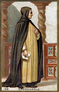 Porträt von Girolamo Savonarola (1452-1498). Chromolithografie des späten 19. Jahrhunderts
