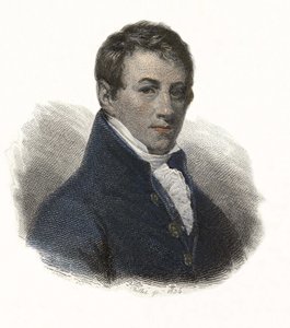Porträt von Sir Humphry Davy (1778-1829), englischer Chemiker und Physiker. In „Portraits des Hommes Useful“
