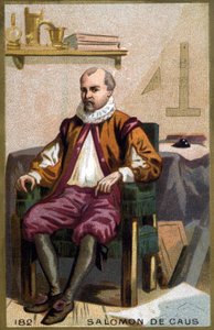Porträt von Solomon de Caus (1576-1626). Chromolithographie des späten 19. Jahrhunderts.