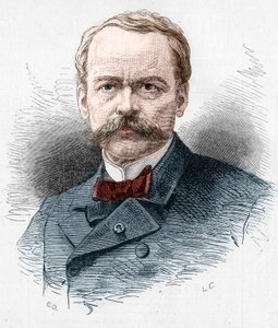 Porträt von Theodore Barriere (1823-1877), französischer Dramatiker. Gravur in „Le Monde Illustré“ Nr. 1071 vom 20. Oktober 1877.