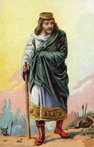 Porträt von Thierry III., König der Franken von 673 bis 691 von French School