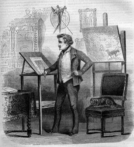 Porträt von Tony Johannot (Antoine Johannot genannt) von French School