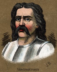 Porträt von Vercingetorix (72-46 v. Chr.), König der Gallier. Chromolithographie um 1890 von French School