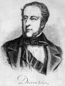 Porträt von William Spencer Cavendish (1790-1858), Herzog von Devonshire. Gravur in „Le Monde Illustré“ Nr. 45 vom 20. Februar 1858.
