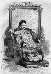 Porträt von Xianfeng (1831-1861), Kaiser von China der Qing-Dynastie. Gravur in „Le Monde Illustré“ Nr. 199 vom 2. Februar