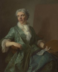 Porträt einer Künstlerin, ca. 1735 von French School