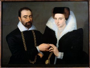 Porträt eines Paares (oder Doppelporträt) von French School