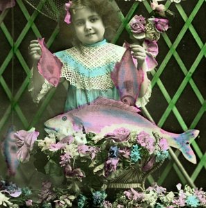 Porträt eines Mädchens mit Fisch, ca. 1898