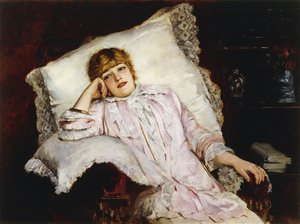 Porträt der Schauspielerin Jeanne Samary, sitzend, dreiviertel Länge von French School