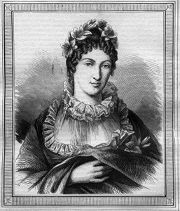 Porträt der Herzogin von Angoulême Marie Therese Charlotte von Frankreich, bekannt als Madame Royale. Gravur in „Histoire des Papes-Rois-Queen and Empereurs a travers les centuries“ von Maurice Lachatre