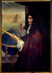 Porträt des italienischen Astronomen Jean Dominique Cassini (1625-1712) vor dem Pariser Observatorium von French School