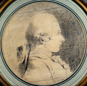 Porträt des Marquis de Sade (1740-1814) Anonyme Zeichnung. 18. Jahrhundert Private Sammlung von French School