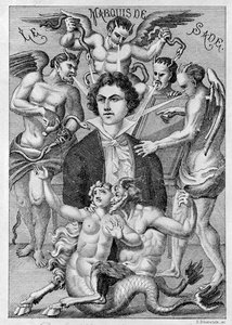 Porträt des Marquis de Sade, Frontispiz von 