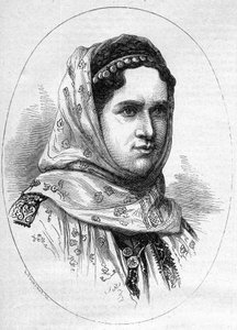 Porträt der Prinzessin von Rumänien Elisabeth Pauline Ottilie Louise de Wied (1839-1914), Ehefrau des zukünftigen Königs Karl I. von Rumänien. Gravur in „Le Monde Illustré“ Nr. 1054 vom 23. Juni 1877