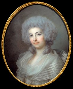 Porträt der Frau von Pierre Choderlos de Laclos. Gemälde in Pastell der französischen Schule des 18. Jahrhunderts