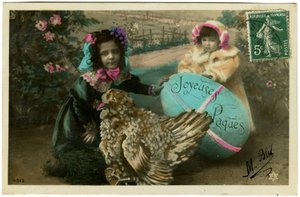 Postkarte: Frohe Ostern von French School