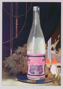 Postkarte zur Werbung für Evian-Wasser aus der Quelle Cachat, 1906 von French School