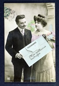 Postkartentelegramm von 1907