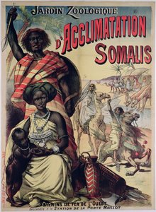 Plakat, das den somalischen Park im Jardin Zoologique, Paris bewirbt